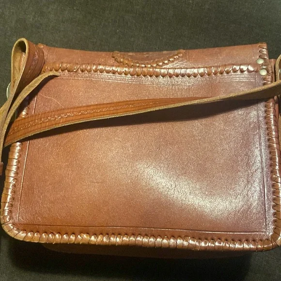 Vintage handmade western style leather handbag - Picture 6 of 6